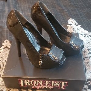 Iron Fist Girls Ruff Rider Platform heels